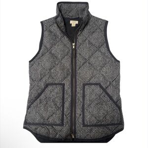 J. Crew Factory‎ Excursion Quilted 60% Down Puffer Vest In Herringbone size XS
